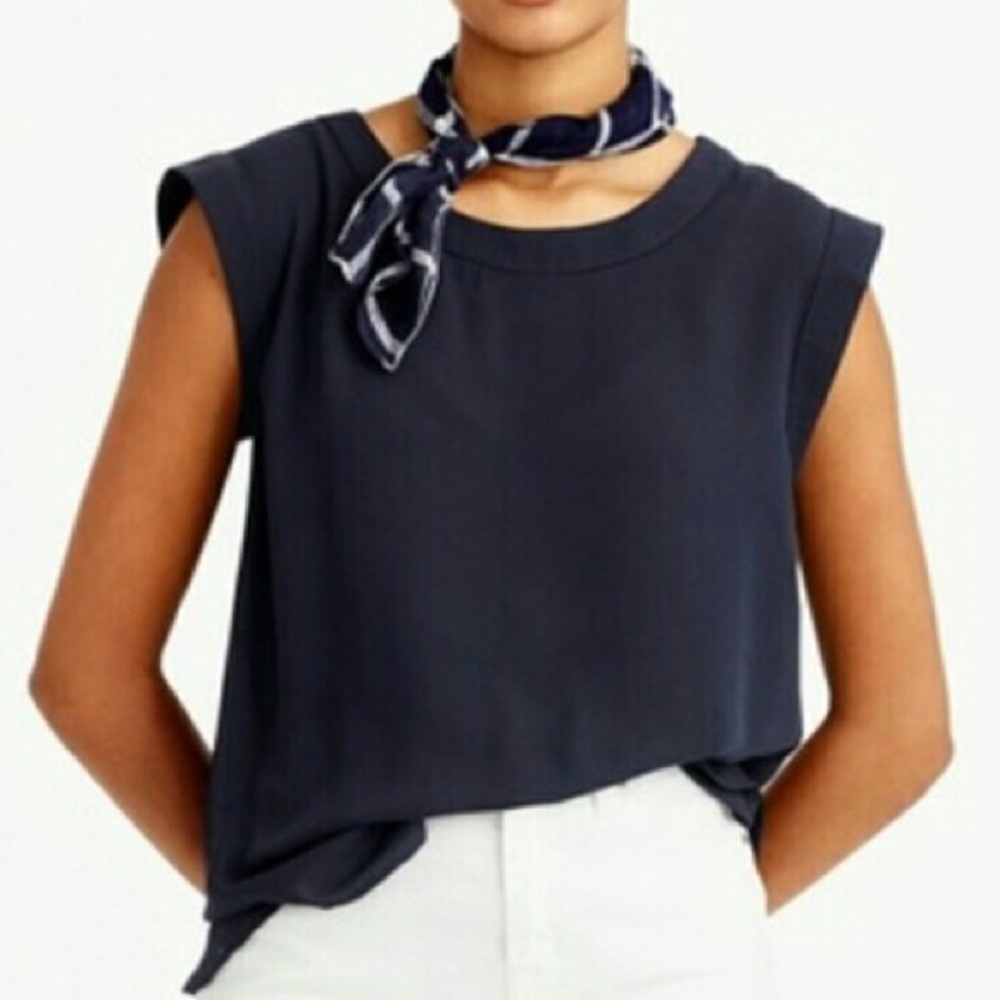 J. Crew Sleeveless Blouse in Black